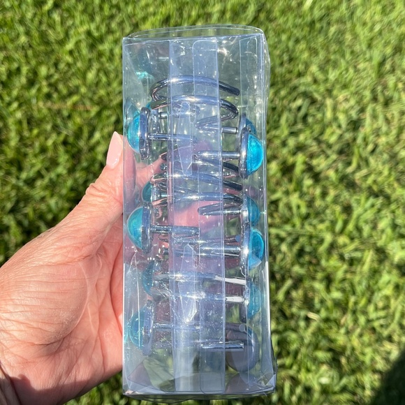 Comfort Bay Decorative Shower Hooks – Set of 12 – Blue Accent - Picture 3 of 5